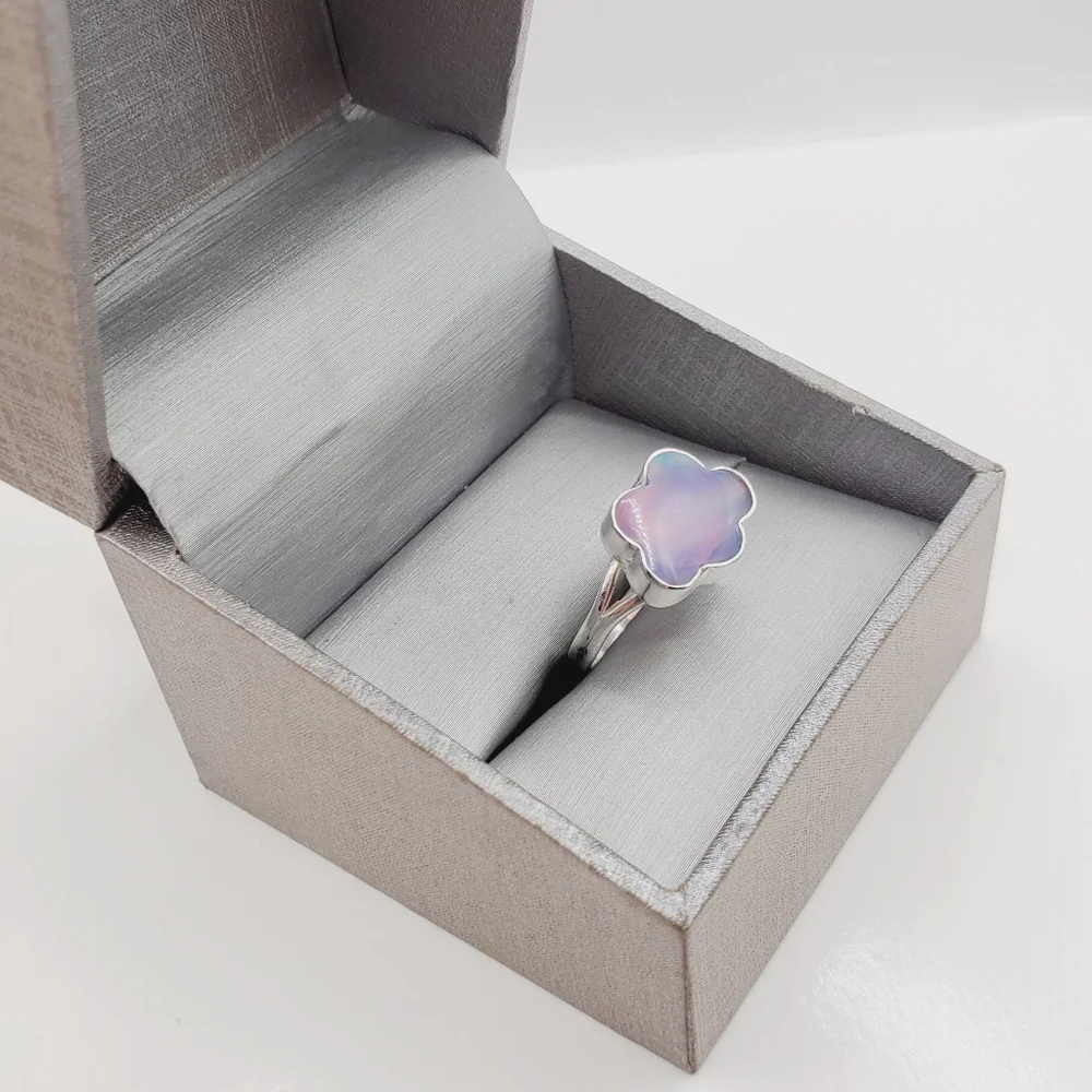 925 Sterling Silver Bezel Set Cloud Ring